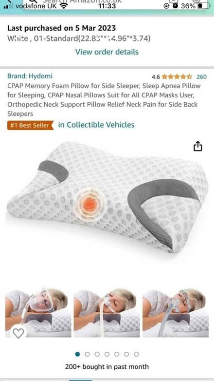 Photo of free Cpap pillow, nearly new (OX1 new hinksey) #1