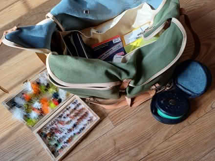 Photo of free Fishing jacket + equipment (AB15) #1