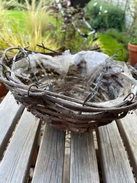 Photo of free Smallish woven lined hanging basket (Trinity BA11) #1