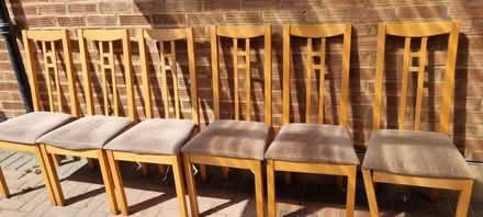 Photo of free Set of 6 dining room chairs. (Benfleet SS7) #1