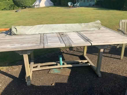 Photo of free Large teak garden table (Pleshey CM3) #1