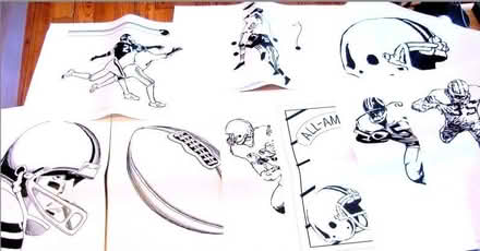 Photo of free 24 Large Football Coloring Sheets (Boonton) #1