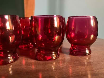 Photo of free Cranberry-colored shot glasses (Sleepy Hollow by 72 & Randall) #1