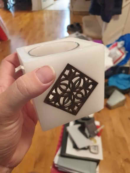 Photo of free Wax Cube with Glass Insert Tealight Holder (New Malden KT3) #1