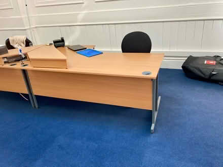 Photo of free 3 Office desks & 1 cupboard (W1F) #1