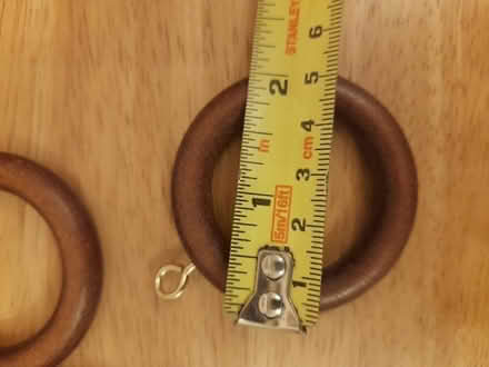 Photo of free 18 wooden curtain rings (Leyland PR25) #2