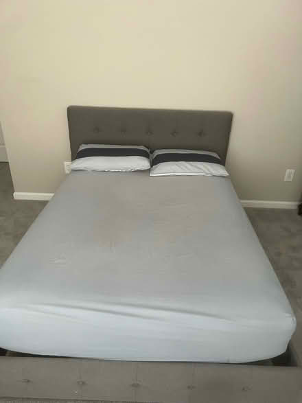 Photo of free Full size bed frame with mattress (Cumming, GA) #3