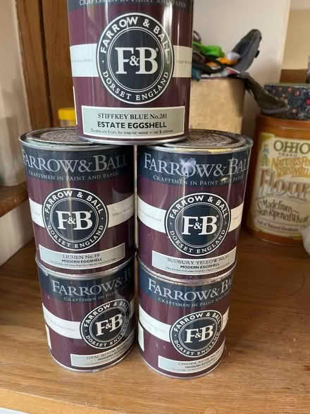 Photo of free Various 750ml Farrow & Ball Eggshell (Aylmerton NR11) #1
