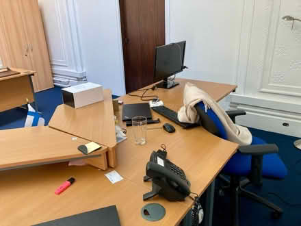 Photo of free 3 Office desks & 1 cupboard (W1F) #2