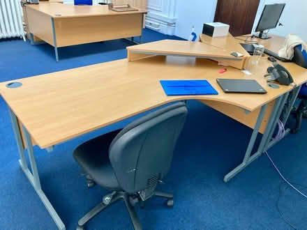 Photo of free 3 Office desks & 1 cupboard (W1F) #3