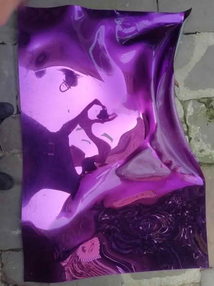 Photo of free A Large purple Plastic Heat Damaged Mirror (Ebley GL5) #1