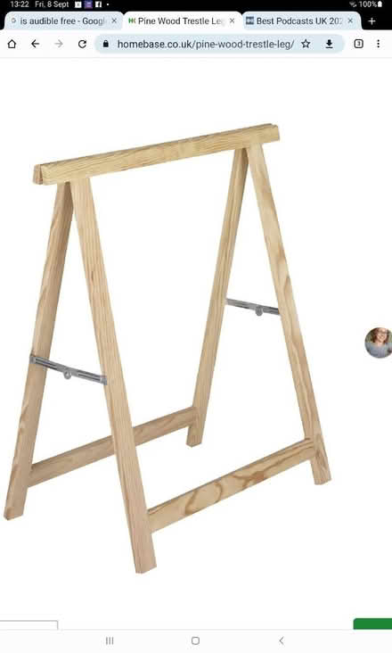 Photo of free Pait trestle table legs (Cottonmill AL1) #1