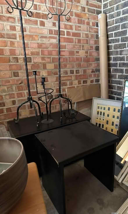 Photo of free Mini black bedside table to giveaway (Canary Wharf E14) #1