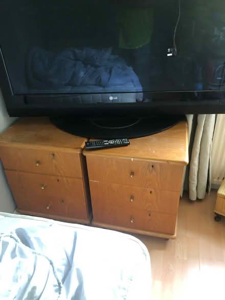 Photo of free 2 lockable pine drawers (Leigh kent) #1