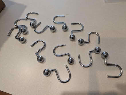 Photo of free Stainless shower curtain hooks (Barkhamsted) #1
