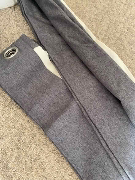 Photo of free Grey curtains and pole (Dartford, DA9) #1