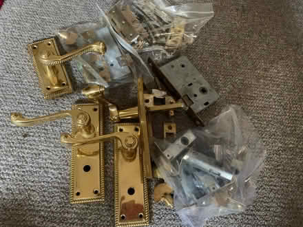 Photo of free Brass door handles, hinges etc (Kingsmead) #1