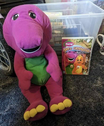 Photo of free Barney teddy and DVD (Woodside) #1