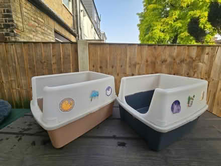 Photo of free Two tall wall cat litter trays (E17) #1
