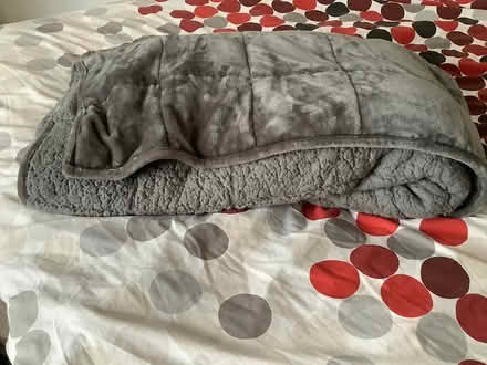 Photo of free Heavy grey velour blanket (Berrynarbor Ilfracombe) #1
