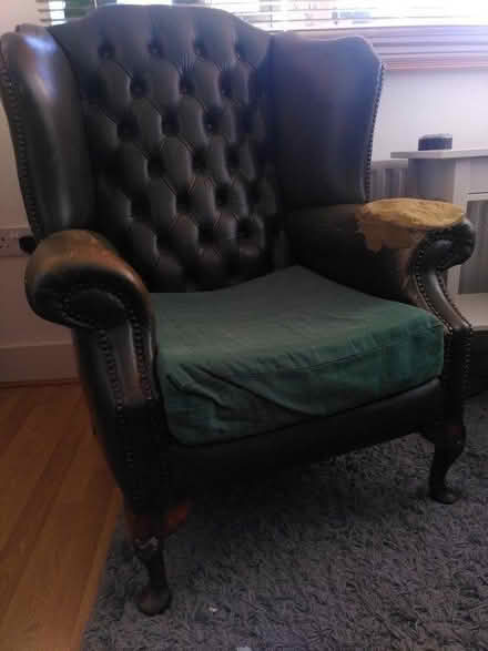 Photo of free High back wing chair (some damage) (N7 Holloway Road) #2