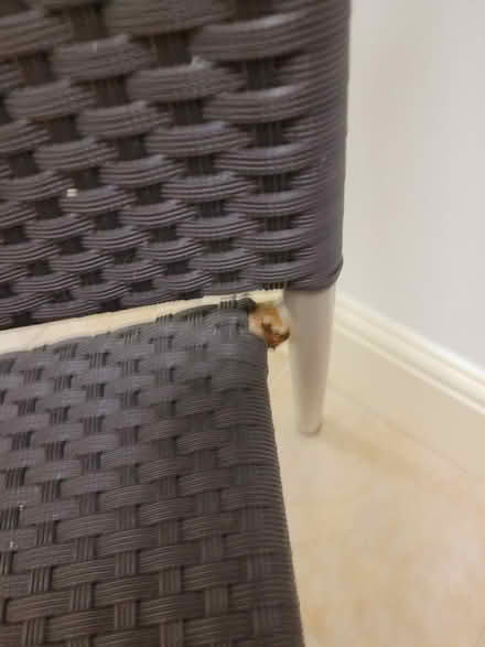 Photo of free Two outdoor brown stacking chairs (Grange-over-Sands LA11) #3