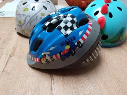 Photo of free Kids bike helmets - dinosaur theme (OX3, Headington, Oxford) #3