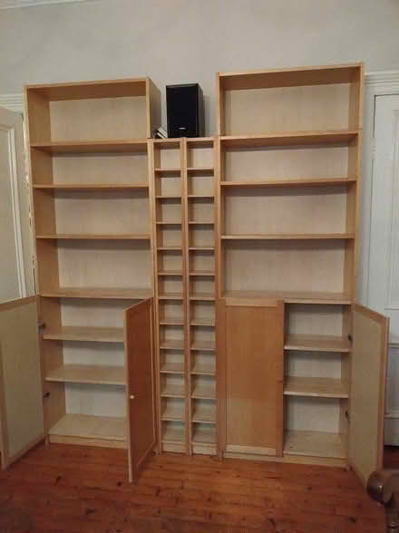 Photo of free IKEA Billy shelving with cupboards (Glasgow west end. Clouston St) #1