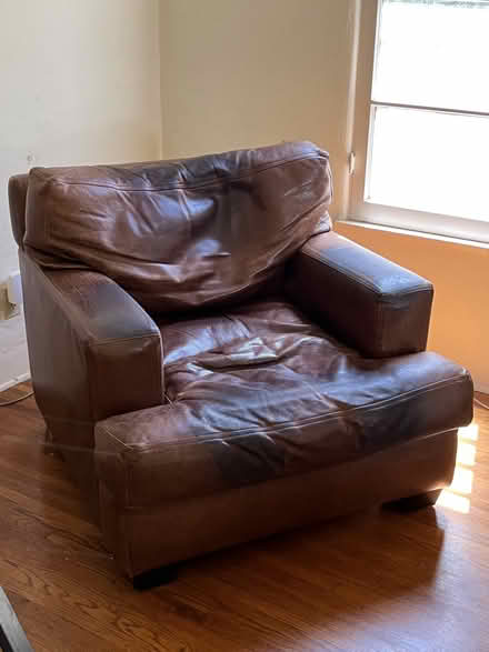 Photo of free Brown Leather Chair (Burbank) #1