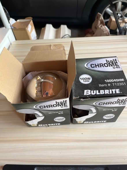 Photo of free 2x Half chrome, mirror too bulb (Princeton NJ) #1