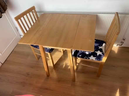 Photo of free Study table/ small dining table / 2 chairs (Chessington KT9) #1