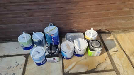 Photo of free Assorted part used tins of paint (Slyfield GU1) #1