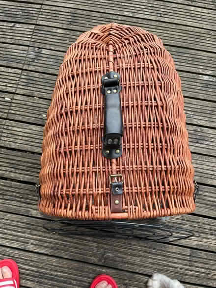 Photo of free Medium size wicker pet carrier (BA11) #2