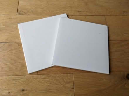 Photo of free 2 white bathroom tiles (Middlewood S6) #1