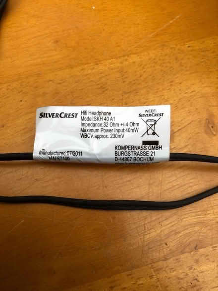Photo of free Wired headphones (Thorpe Hamlet NR1) #1