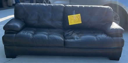 Photo of free Leather Couch (100th Ct and Hannibal St) #1