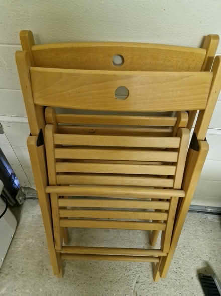 Photo of free Pair of folding wooden chairs (Tranmere Park LS20) #2