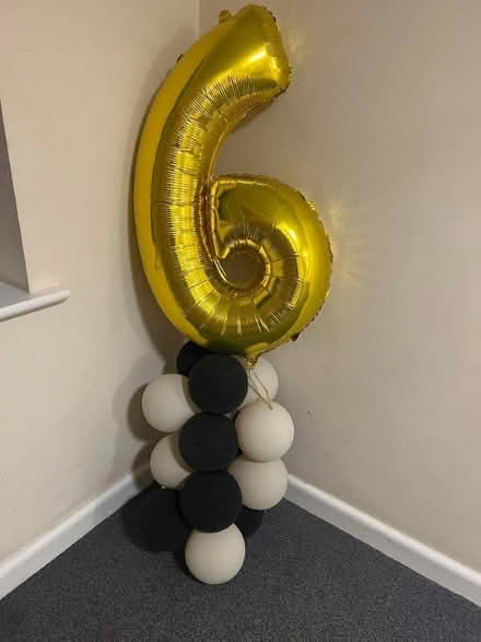 Photo of free Number 6 balloon. Also have a 1. (Weston) #1