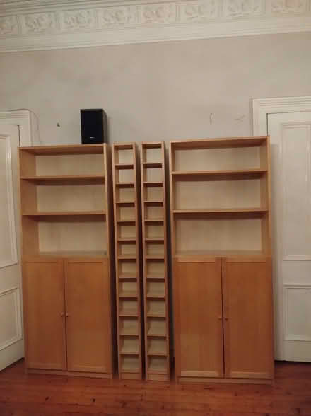Photo of free IKEA Billy shelving with cupboards (Glasgow west end. Clouston St) #2
