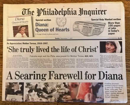 Photo of free Princess Di Death Headlines (Springfield, Delco) #3
