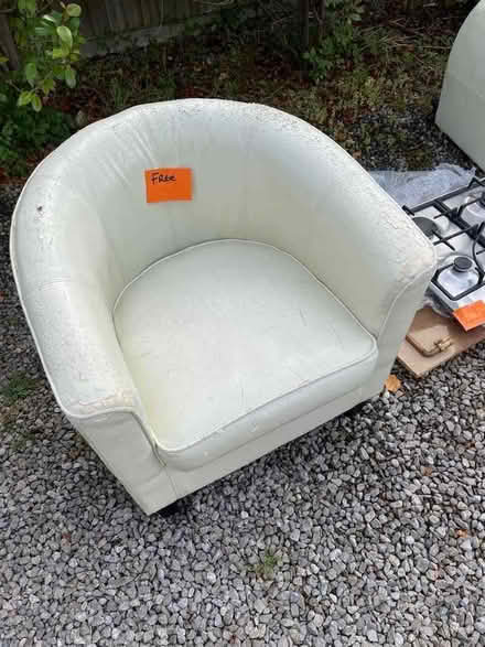 Photo of free Pair of tub chairs for re-covering (ignore the other items) (Chargrove GL51) #1