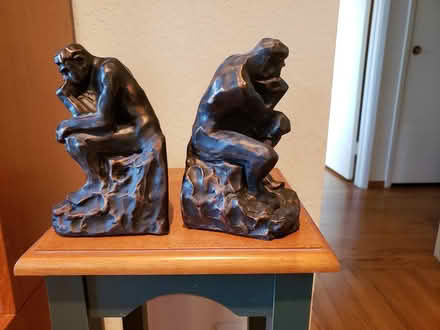 Photo of free Rodin "Thinker" bookends (Farm Hill -- RWC) #1