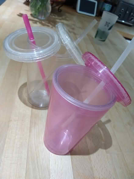 Photo of free Plastic & Glass Sippy Cups (Mytchett GU16) #1