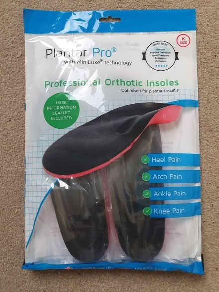 Photo of free Plantar Pro insoles ladies size 1-3 (GU15) #1
