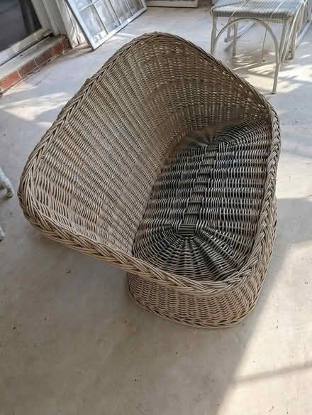 Photo of free Rattan Love Seat (Westtown township) #2