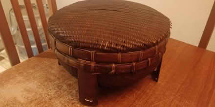 Photo of free Woven basket with lid (Crouch End N8) #1