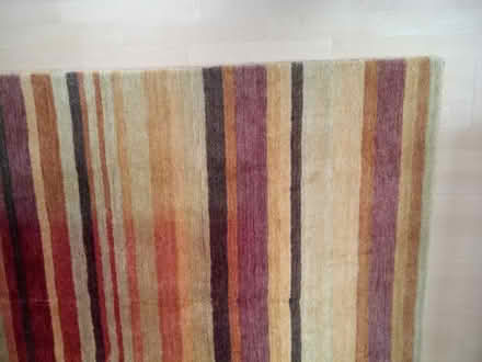 Photo of free 100% wool striped rug 150cm x 240cm (8 x 5ft) - but faded! (Knaresborough HG5) #3