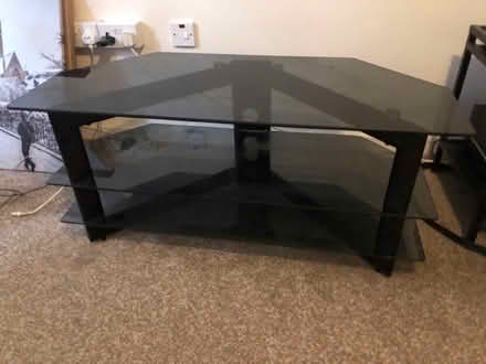 Photo of free Glass TV stand (Marston OX3) #3
