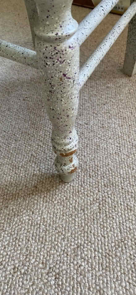 Photo of free Grey chair, spattered paint effect (N6) #3