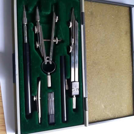 Photo of free Compass & Divider Set / Set Square (L14, Knotty Ash) #1